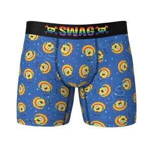 Swag Spongebob Squarepants Men's Rainbow Boxer Brief - Large
